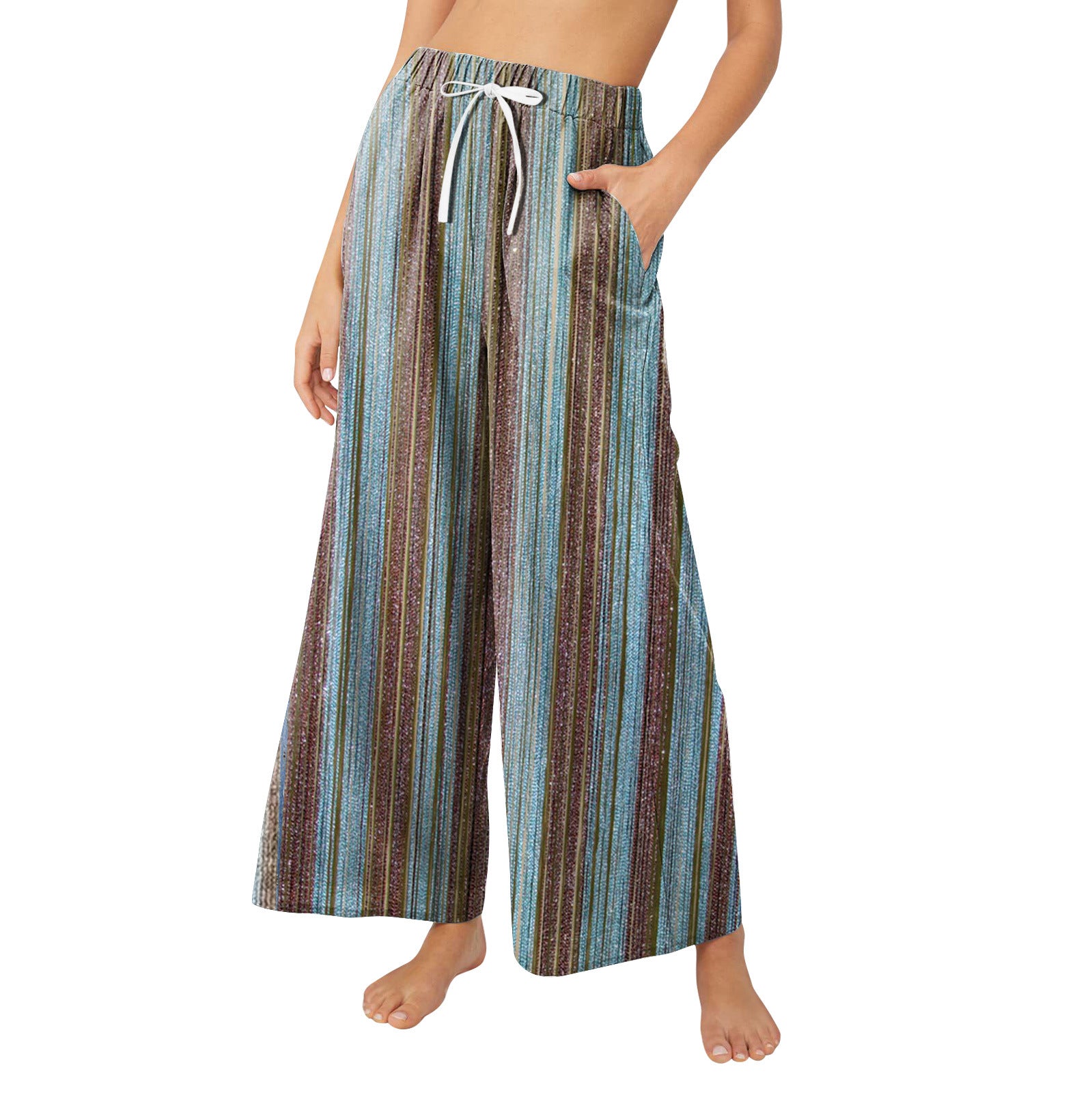 Fashion Loose Striped Printed Casual Pants - Amazhona 