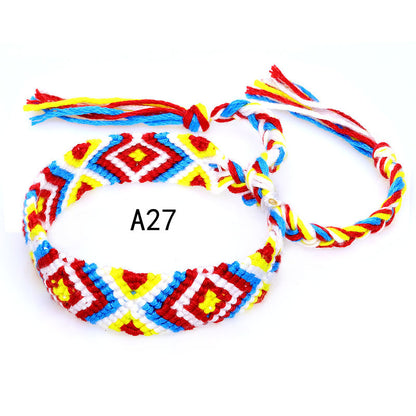 Colorful cotton hand-woven bracelet - Amazhona 