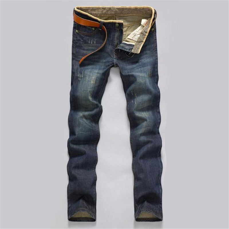 Men's cats must straight jeans jeans tide men's slim men's pants - Amazhona 