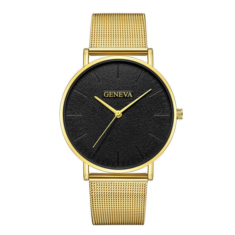 Mesh belt alloy ultra-thin quartz watch - Amazhona 