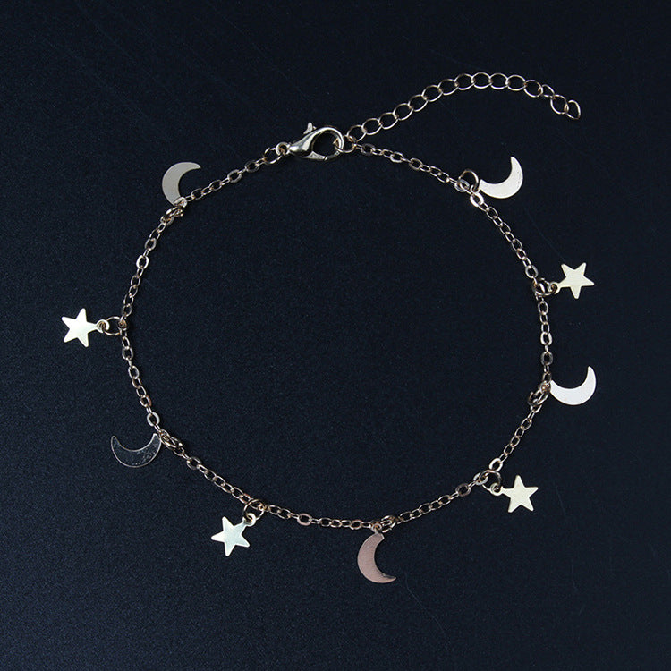 Stainless steel star moon bracelet - Amazhona 