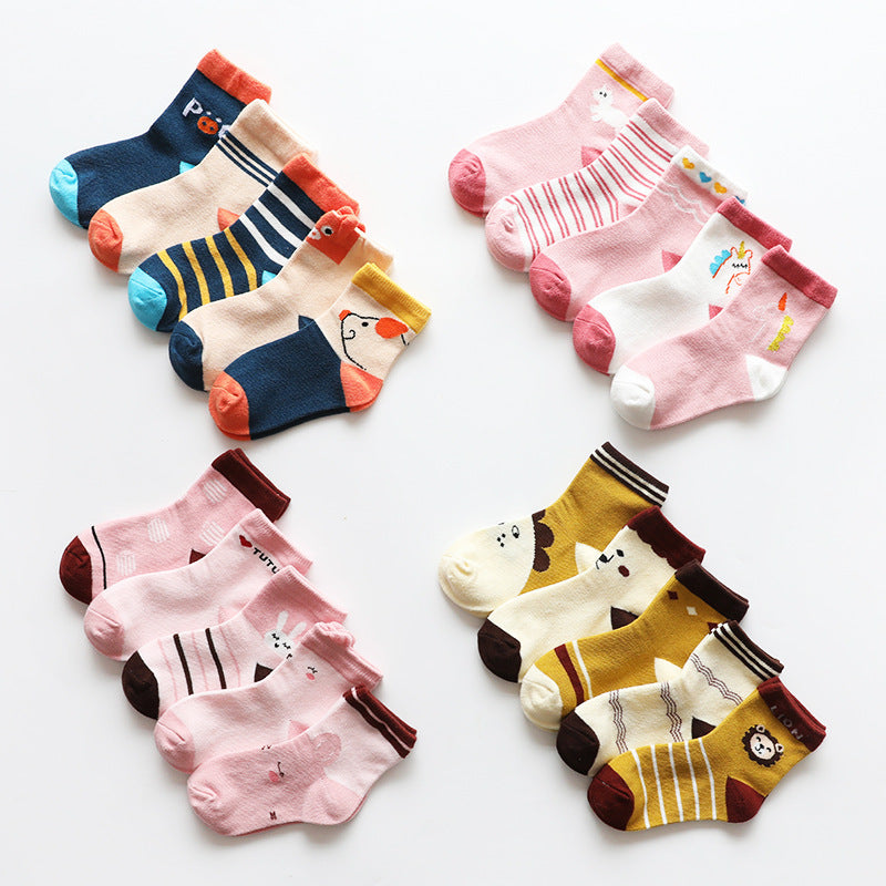 Cartoon Animal Cotton Socks For Boys And Girls - Amazhona 