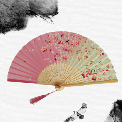 Folding Fan Bamboo Ancient Style Han Chinese Clothing Chinese Style Small Fan - Amazhona 