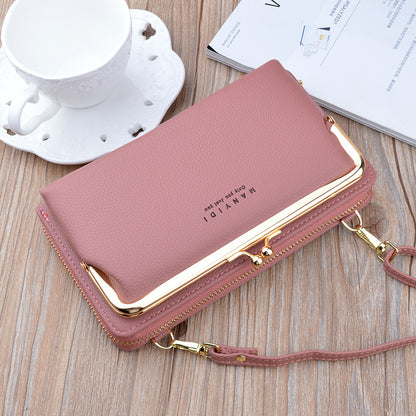 Lock Crossbody Bags Women Shoulder Bag Clutch Ladies Mobile Phone Bag Purse Handbag - Amazhona 