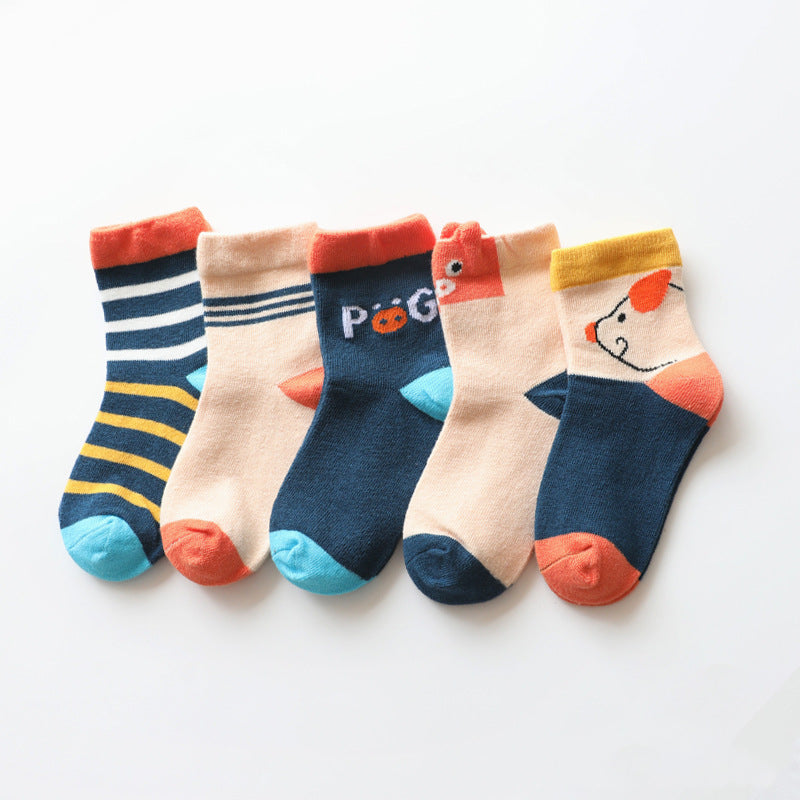 Cartoon Animal Cotton Socks For Boys And Girls - Amazhona 