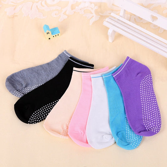 Pure color massage floor socks casual ladies - Amazhona 