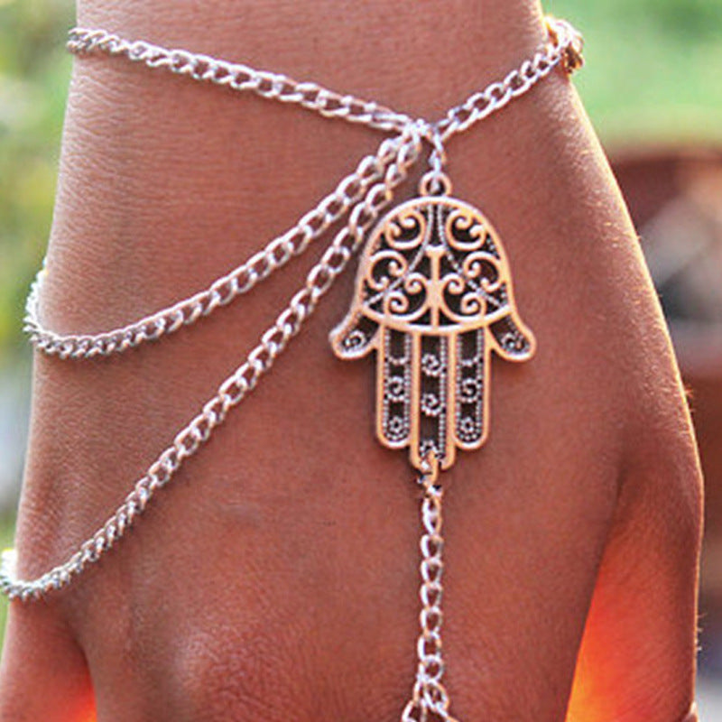 Bergamot Tassel Chain Attach Finger Bracelet Wholesale - Amazhona 