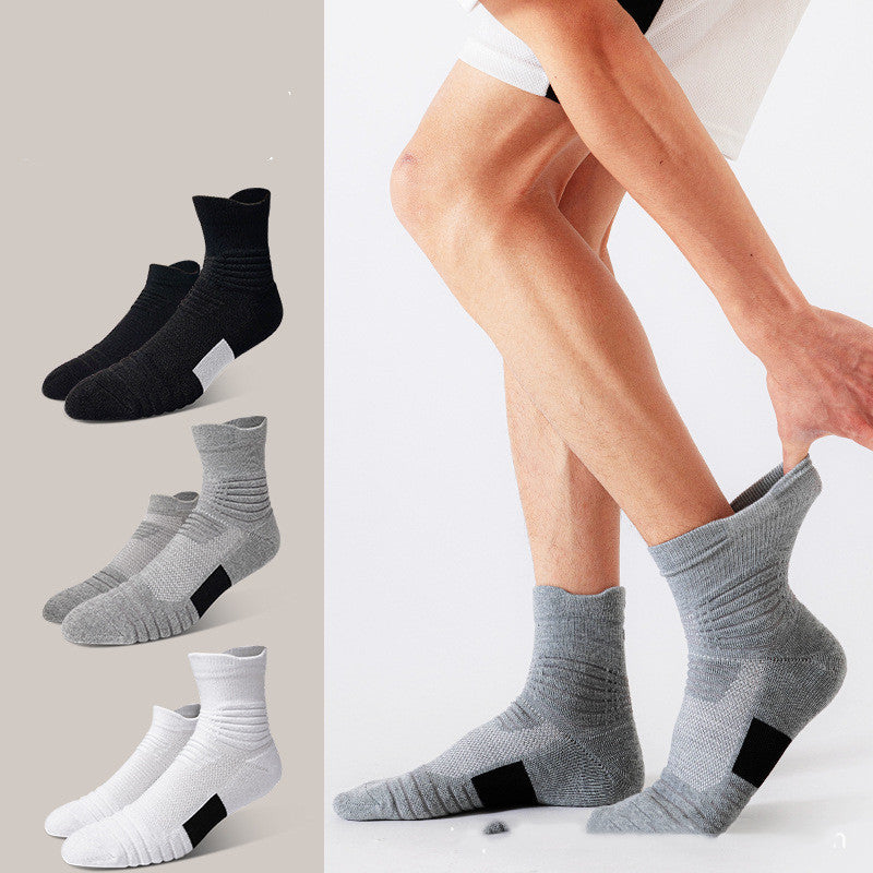 Basketball Socks Men's Thickened Long Tube High-top Sports Socks - Amazhona 