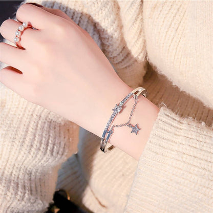 Rose Gold Schoolgirl Star Bracelet - Amazhona 