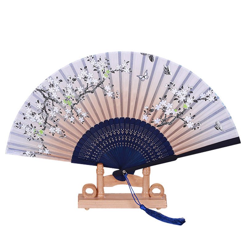 Folding Fan Bamboo Ancient Style Han Chinese Clothing Chinese Style Small Fan - Amazhona 