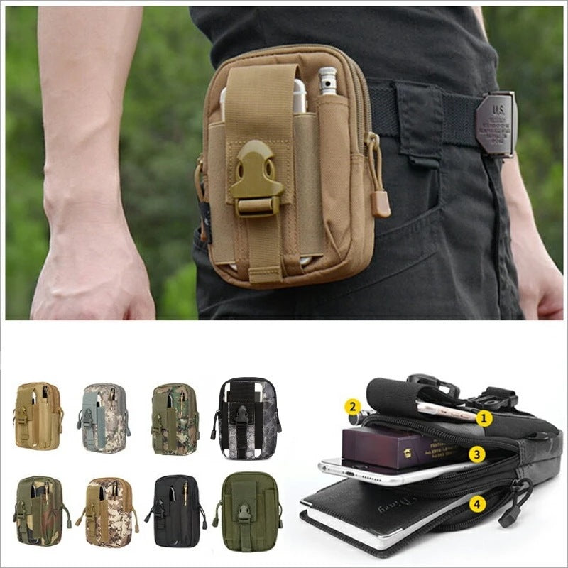 Outdoor Sports Molle Tactical Pocket Male 5.5 6 Inch Waterproof Mobile Phone Bag - Amazhona 