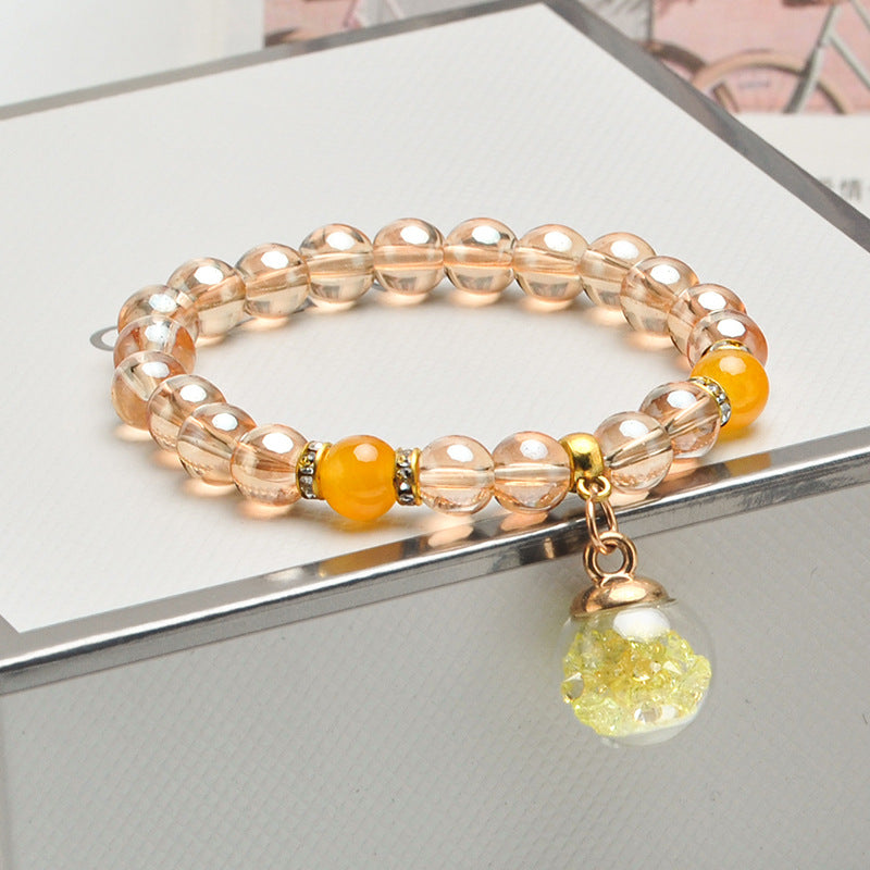 Amber Gold Fashion Bracelet Japanese And Korean Style Sweet Couple - Amazhona 