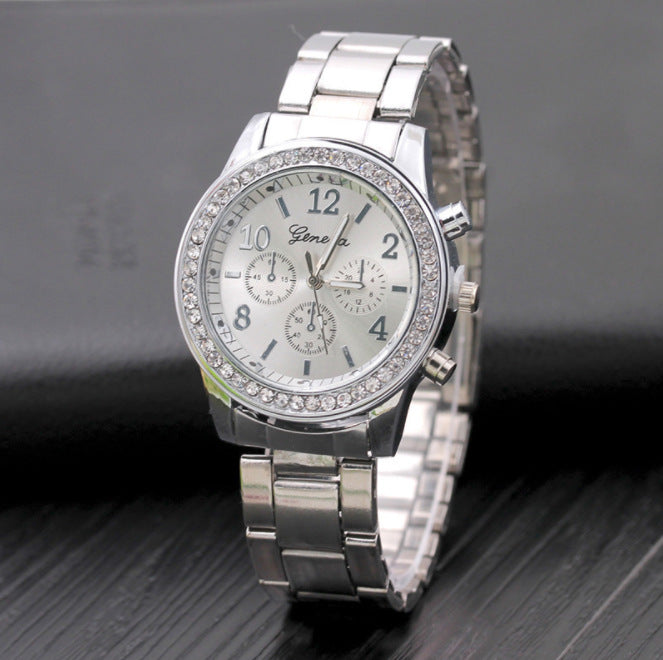 Fashion Watch Diamond Alloy Steel Band - Amazhona 