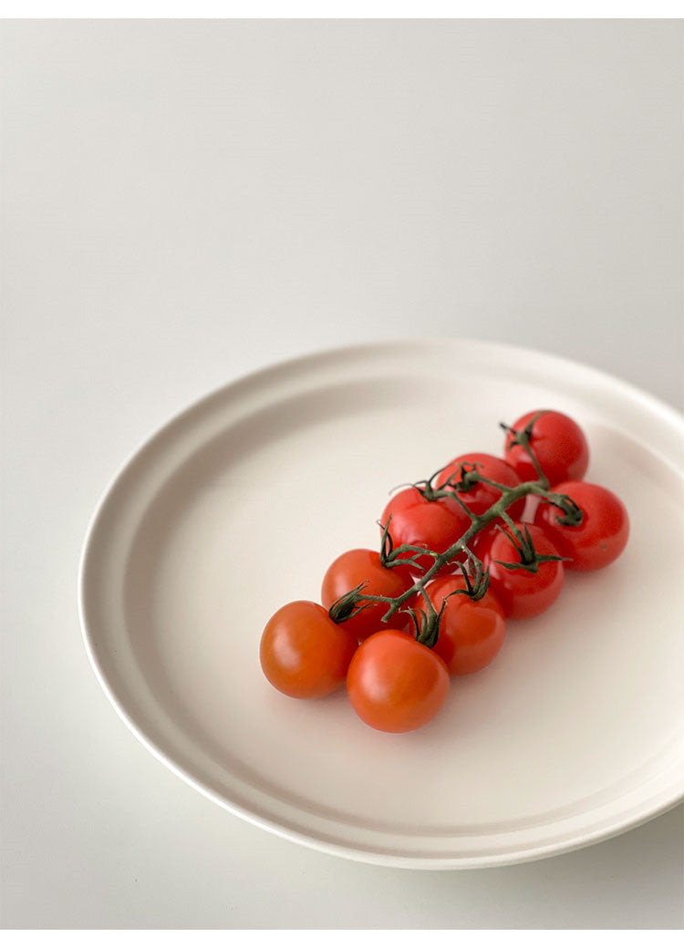 Simple Matte High-end Tableware Ceramic Plate - Amazhona 