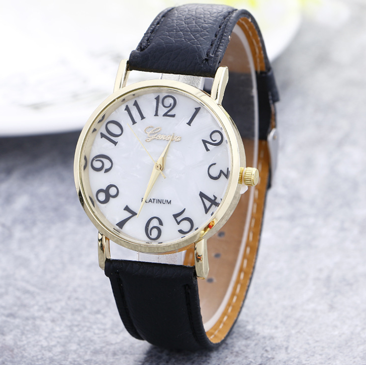 Marble Belt Watch Fashion Geneva Watch  Shell Face Casual Watch For Men And Women - Amazhona 