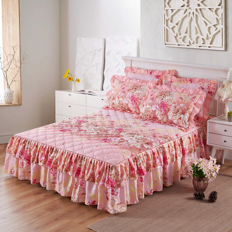 Thick double-layer lace bedspread - Amazhona 