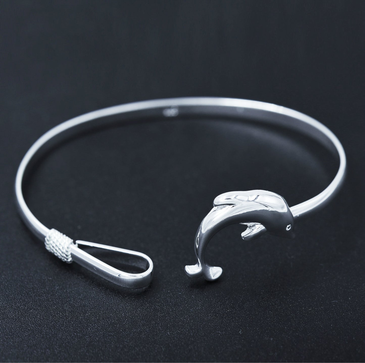 Personalized Accessories Silver Single-Line Dolphin Bracelet - Amazhona 