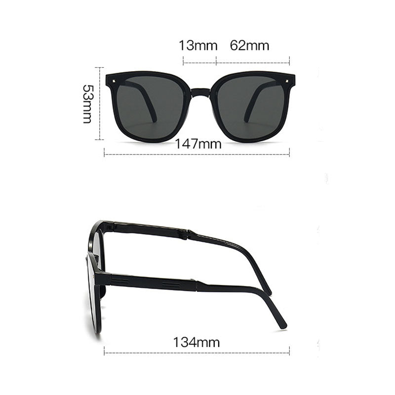 Folding Sunglasses Summer Beach Fashion Sun Protection Glasses - Amazhona 