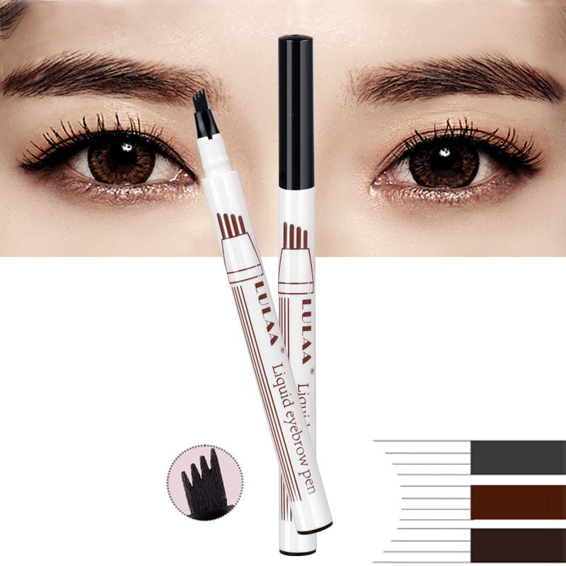 Bifurcated Four-head Water-based Liquid Eyebrow Pencil