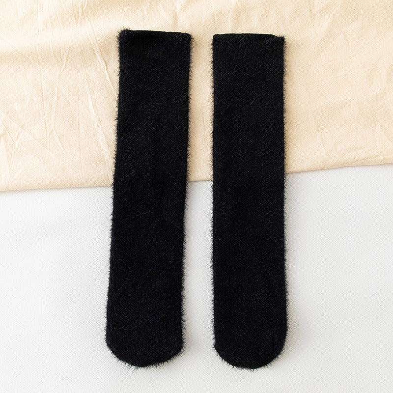 Plus Velvet Thick Warm Mink Velvet Snow Socks - Amazhona 