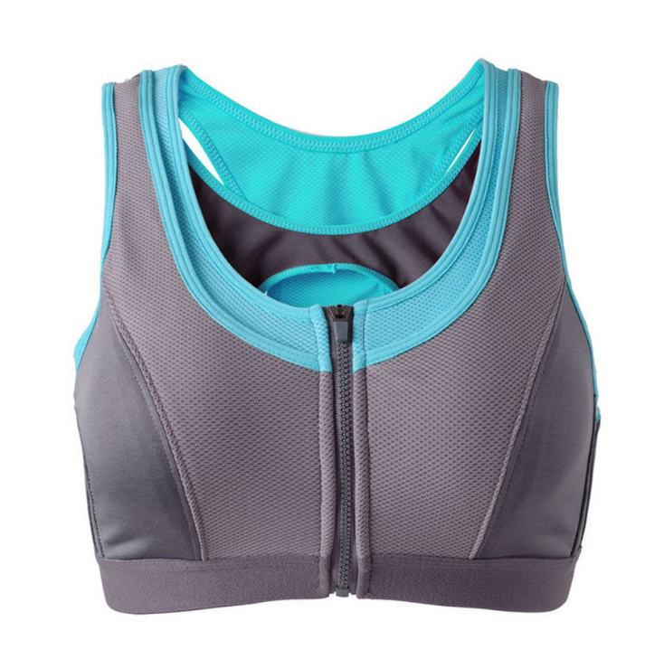 Fitness sports shirt bra sports Yoga women Zipper sports vest Bra Top women sport bra running Sexy 6603 - Amazhona 