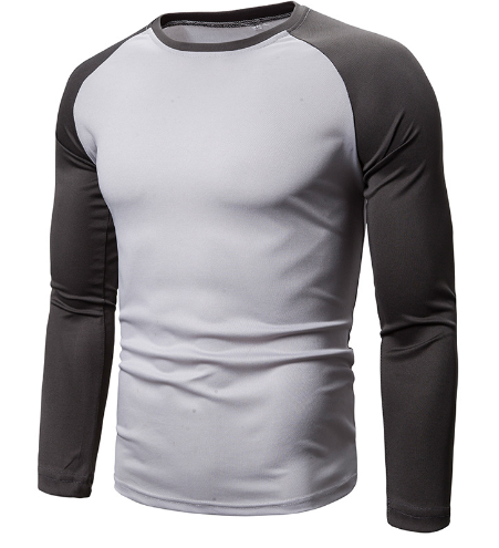 Men's Casual Long Sleeve Round Neck Skin Care T-Shirt - Amazhona 