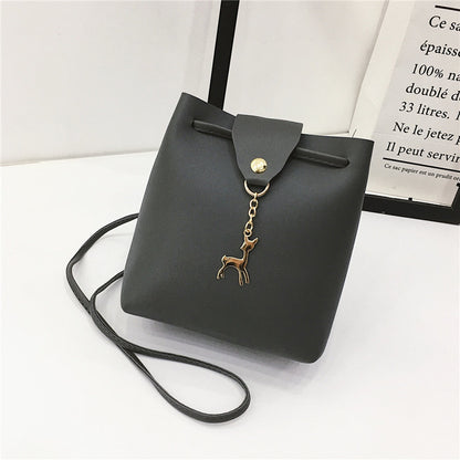 Summer new style pu female bag bucket - Amazhona 