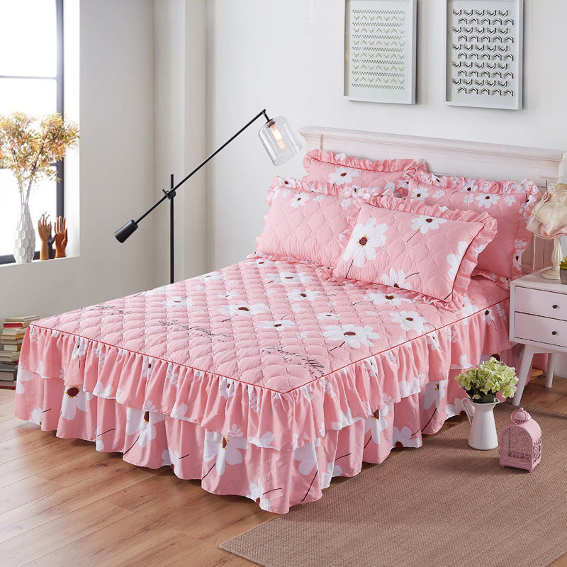 Thick double-layer lace bedspread - Amazhona 