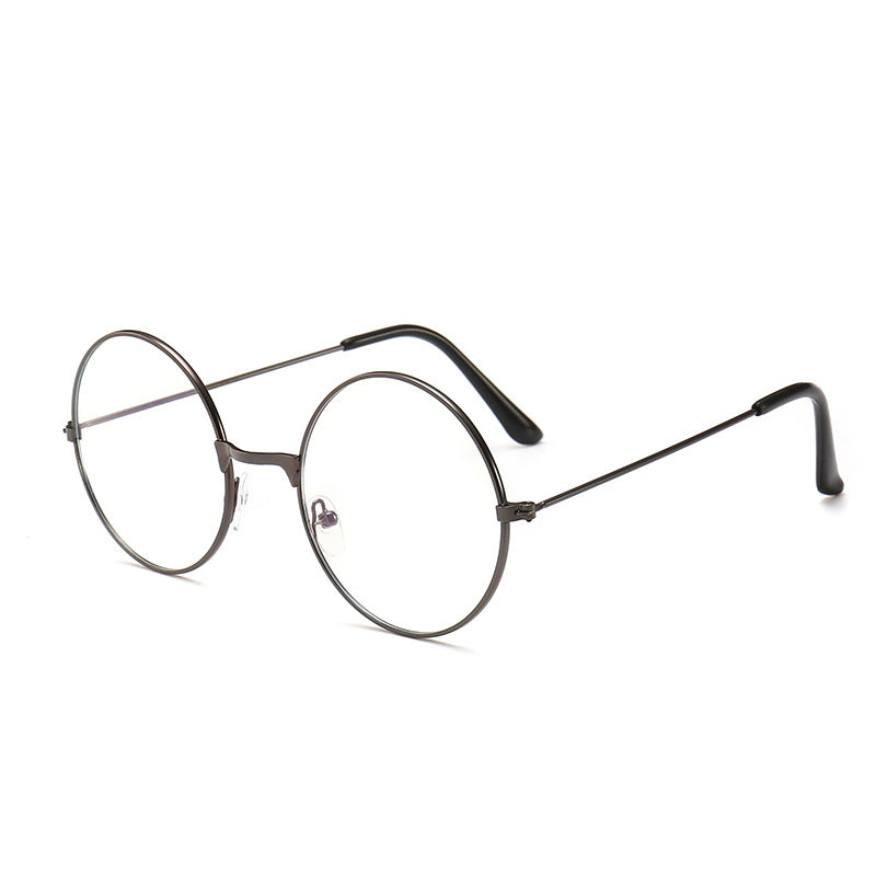 Retro Glasses Female Small Round Frame Literary Anti-blue Light - Amazhona 