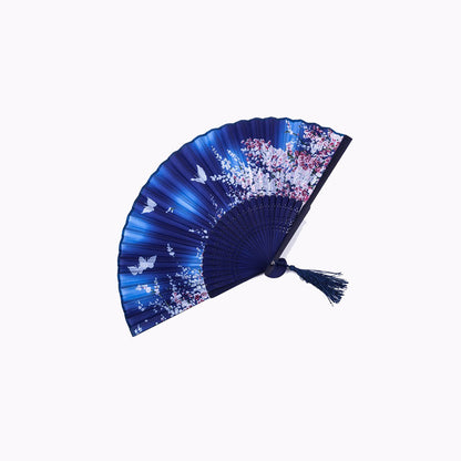 Vintage Cloth Chinese Style Dancing Folding Fan - Amazhona 