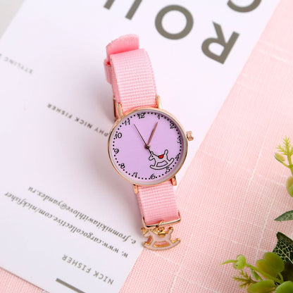 Girl Heart Watch Girl Cute Pendant Macaron Female Watch Ins Student Pendant Watch - Amazhona 