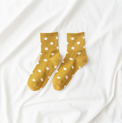 Ladies Cotton Dot Sweet Japanese Socks - Amazhona 