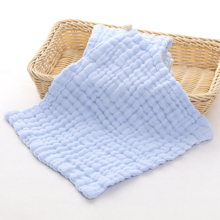 Absorbent Soft Six-layer Combed Cotton Solid Color Square Towel