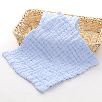 Absorbent Soft Six-layer Combed Cotton Solid Color Square Towel