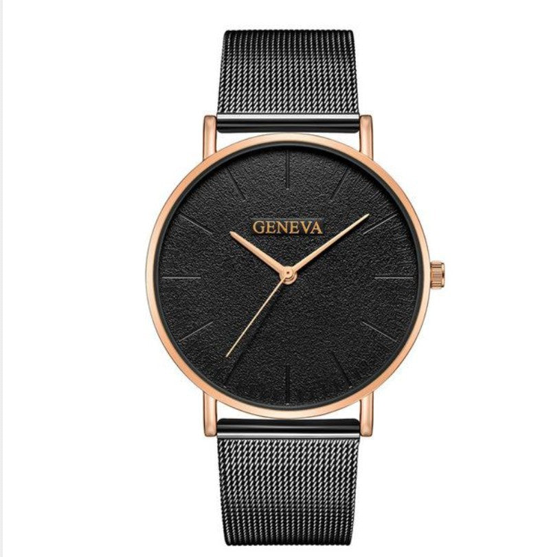 Mesh belt alloy ultra-thin quartz watch - Amazhona 