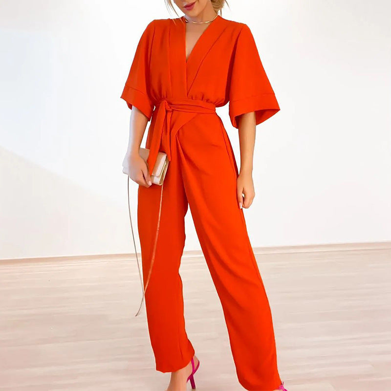 Fashion Casual Jumpsuit Straight Tube - Amazhona 