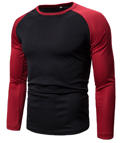 Men's Casual Long Sleeve Round Neck Skin Care T-Shirt - Amazhona 