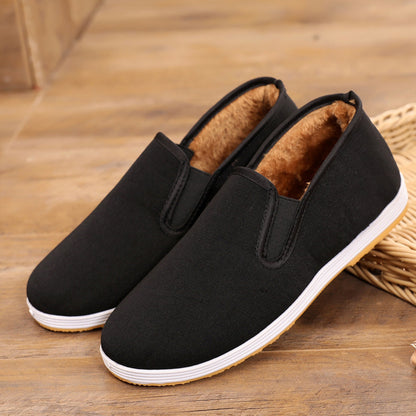 Cloth Shoes With Velvet And Thick Two Cotton Shoes For Men Injection Molding - Amazhona 