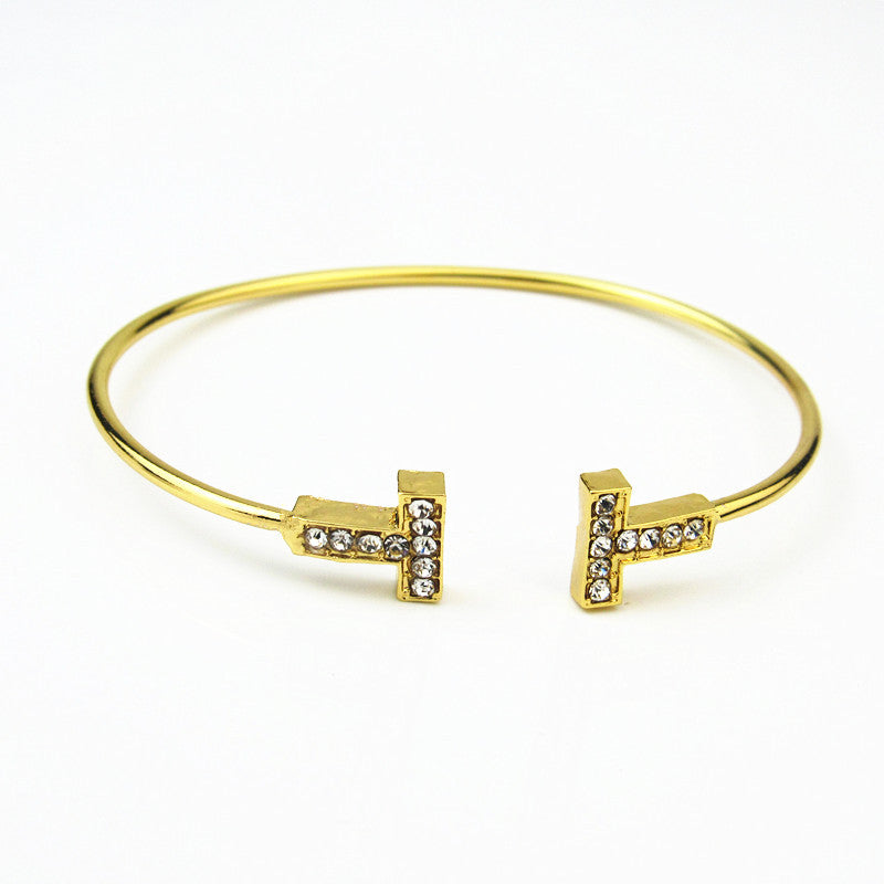 T-shaped diamond bracelet - Amazhona 