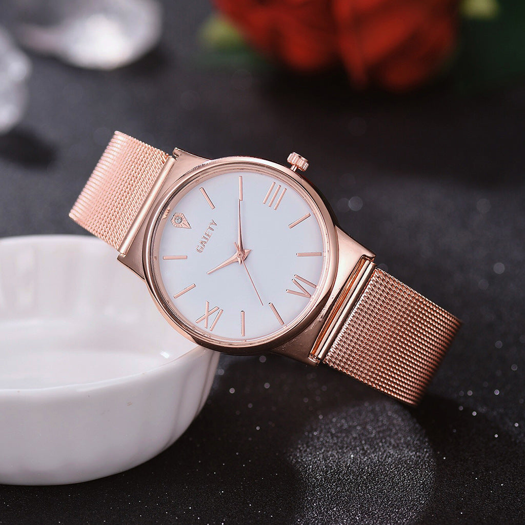 GAIETY Fashion Brand 4pcs/Set Dress Women Rose Gold Watches Luxury Ladies Wrist Watch Female Quartz Clock Bracelet reloj mujer - Amazhona 