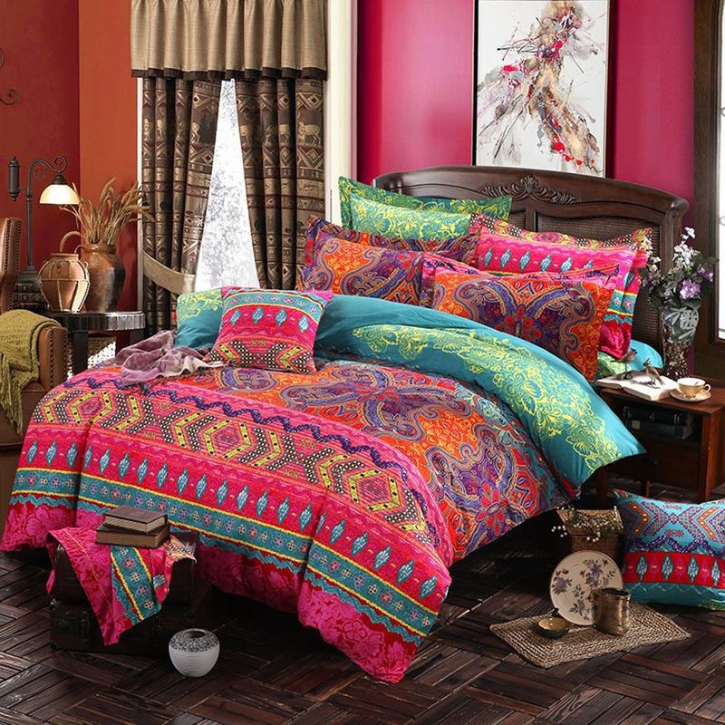 Bohemian Bedding Four-piece Set Of Ethni - Amazhona 