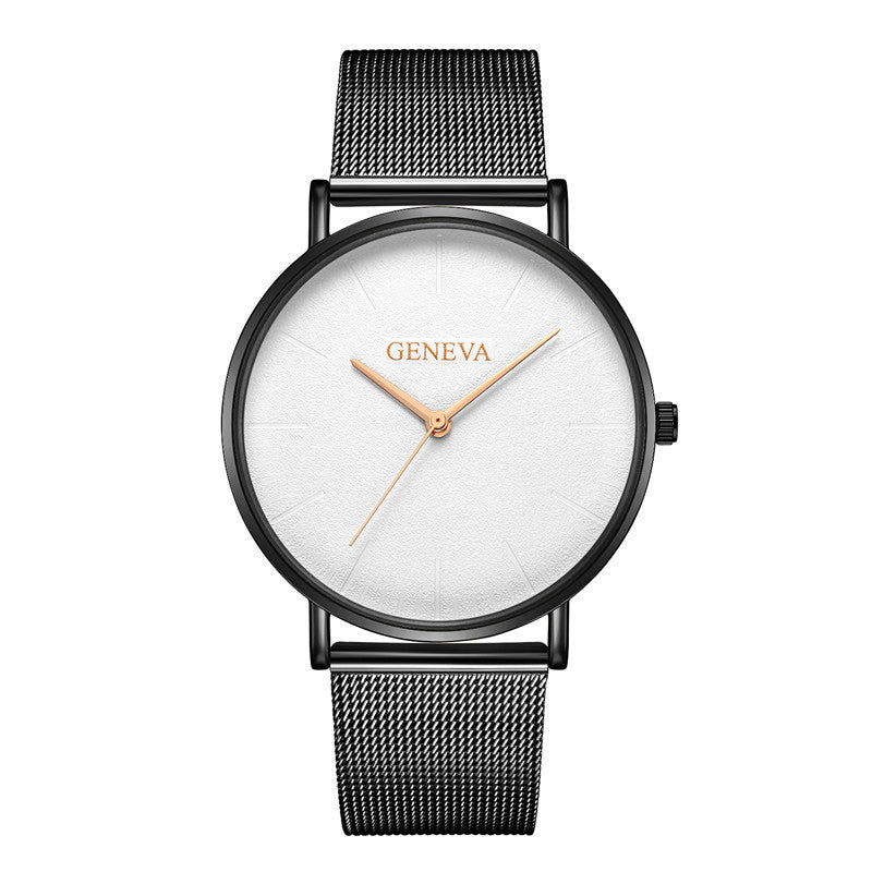 Mesh belt alloy ultra-thin quartz watch - Amazhona 