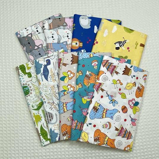 Cartoon Cotton Twill Bed Sheet Quilt Cover Printed Fabric - Amazhona 