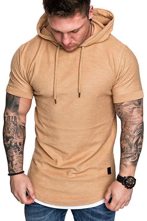 Solid color hooded T-shirt - Amazhona 