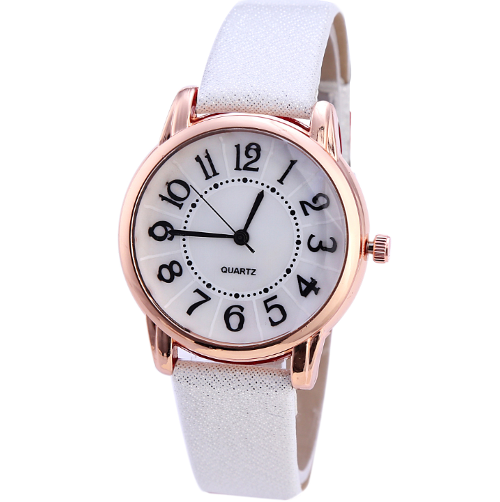 Drop Shipping Women Simple Dial Wristwatches Casual Fashion Luxury Leather Strap Quartz Watches Clock Relogio Feminino - Amazhona 