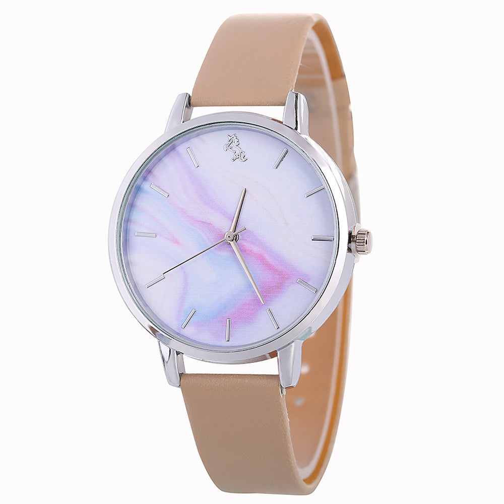 Casual gradient color belt women's watch - Amazhona 