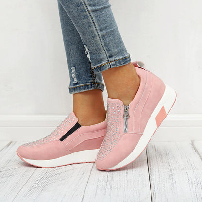 Women Sneakers Female Knitted Vulcanized Shoes Women Ankle Flats - Amazhona 