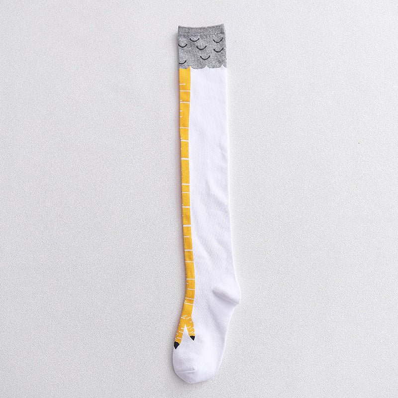 Funny Chicken Feet Socks Thin Over The Knee Long Socks - Amazhona 