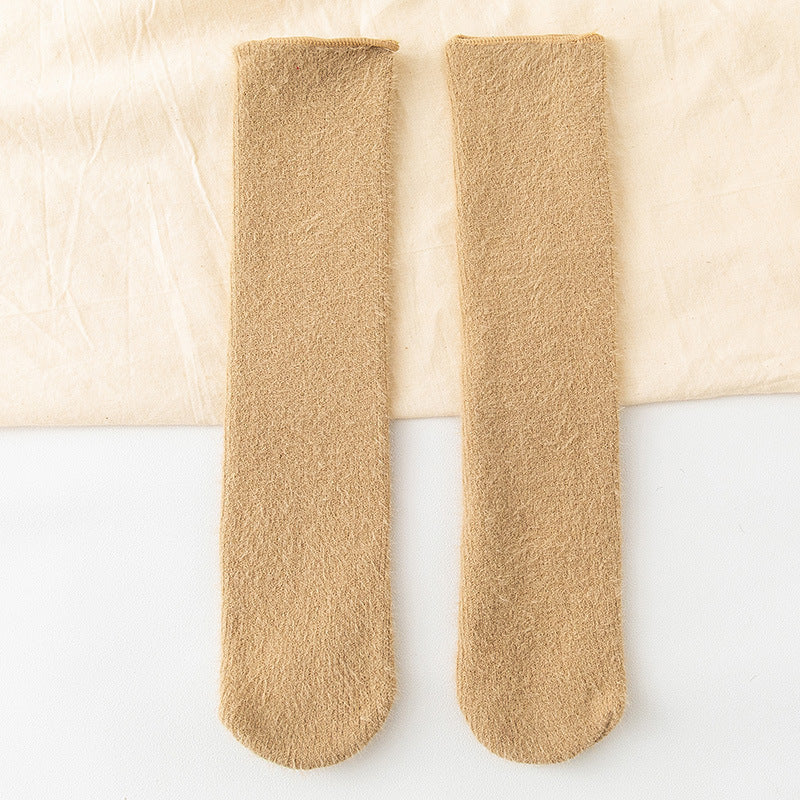 Plus Velvet Thick Warm Mink Velvet Snow Socks - Amazhona 