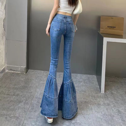 Design Sense Niche Flared Jeans Spring And Autumn High Waist Stretch